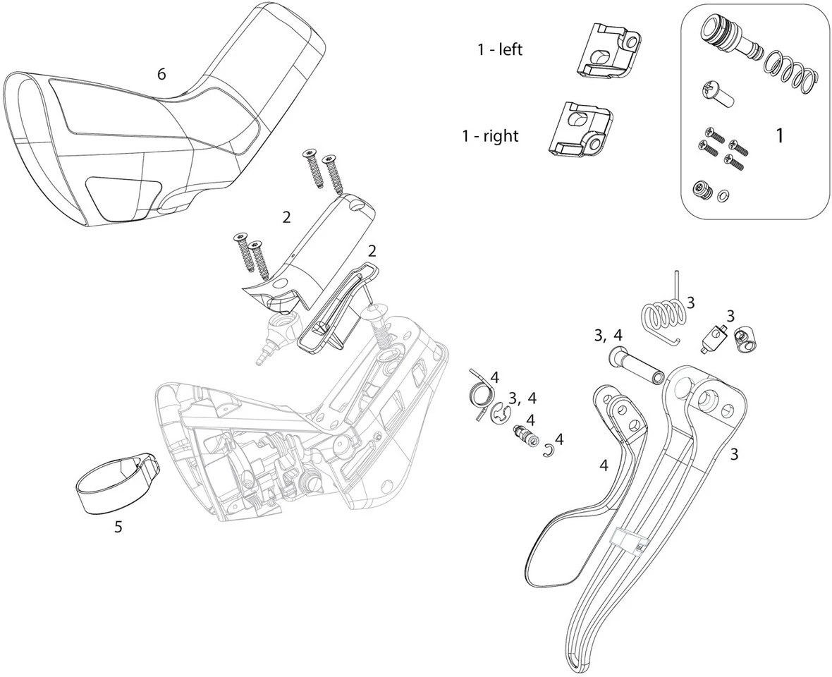 SRAM Ersatzteile Red22B1/Force22 CX1/Rival22/700B1/HRD/HRR Schaltbremshebel 3 SRAM Ersatzteile Red22B1/Force22 CX1/Rival22/700B1/HRD/HRR Schaltbremshebel